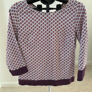 J. Crew White 3/4 Sleeve Boxy Blouse